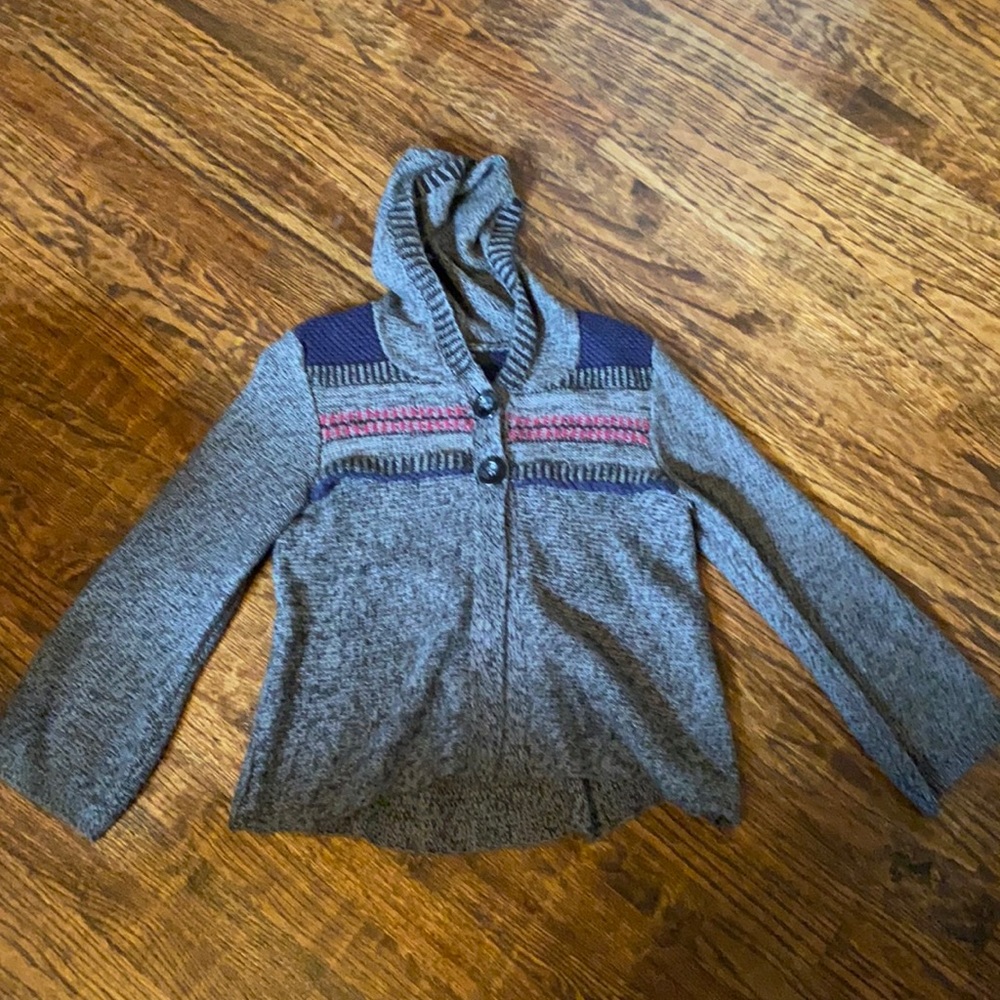 Adorable sweater jacket with a hood